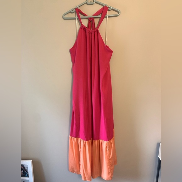 Sleeveless Satin Swing Maxi Dress - Picture 3 of 5